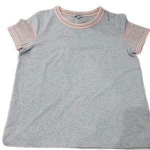 Authentic Kenzo Gray Tee with Pink Trim